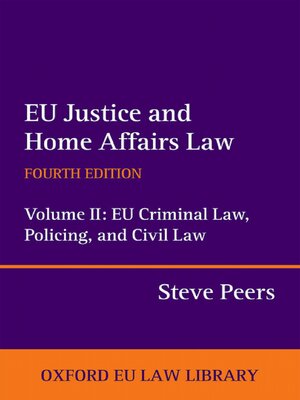 cover image of EU Justice and Home Affairs Law